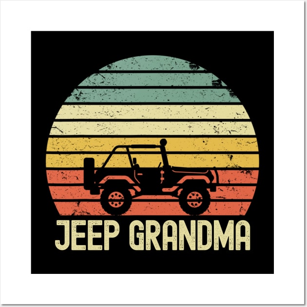 Jeep Grandma Vintage Jeep Retro Jeep Sunset Jeep Jeep Mom Jeep Women Wall Art by Liza Canida